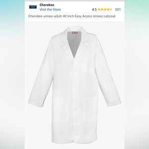 Cherokee unisex-adult 40 Inch Easy Access Unisex Labcoat Large